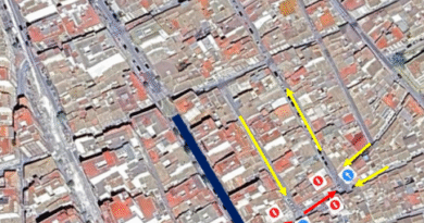 Recorrido alternativo de tráfico por la calle La Cruz ante el cierre por obras de un tramo en Escultor  Navarro Santafé