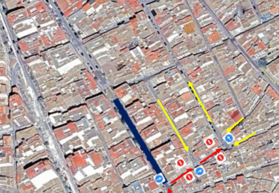 Recorrido alternativo de tráfico por la calle La Cruz ante el cierre por obras de un tramo en Escultor  Navarro Santafé