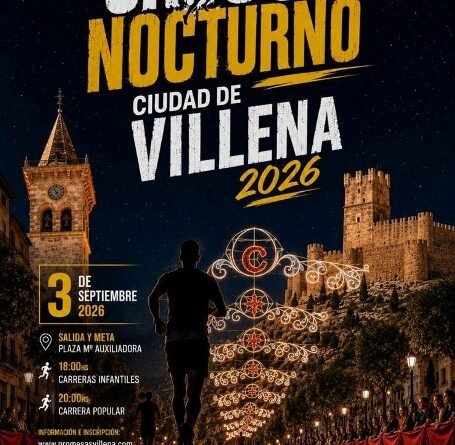 Más de 700 atletas participarán en la 44 edición del Cross Nocturno Ciudad de Villena que recorrerá las calles del casco urbano