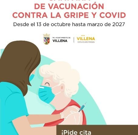 Villena inicia la campaña de vacunación contra gripe y Covid
